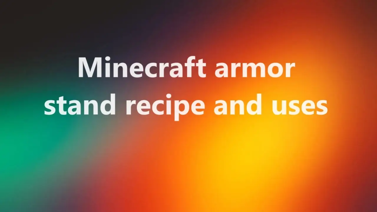 Minecraft armor stand recipe